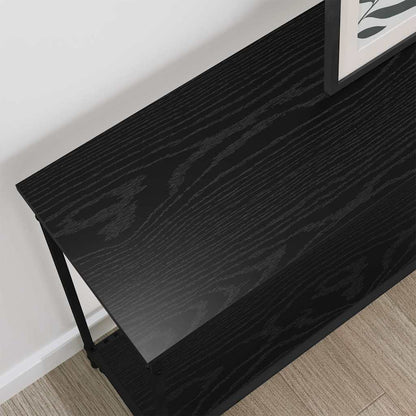 Console Table Black oak 101 x 30.5 x 75 cm Engineered wood