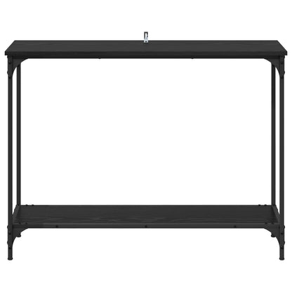 Console Table Black oak 101 x 30.5 x 75 cm Engineered wood