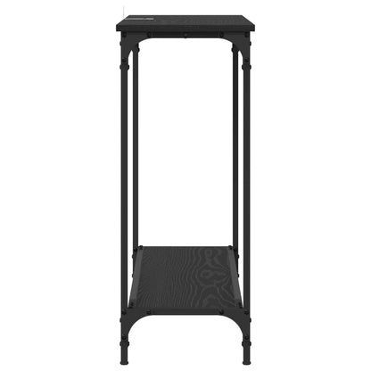 Console Table Black oak 101 x 30.5 x 75 cm Engineered wood