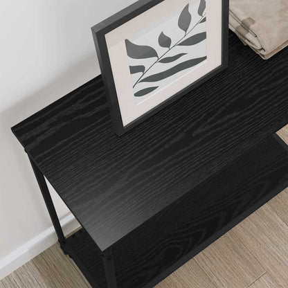 Console Table Black oak 75 x 30.5 x 75 cm Engineered wood