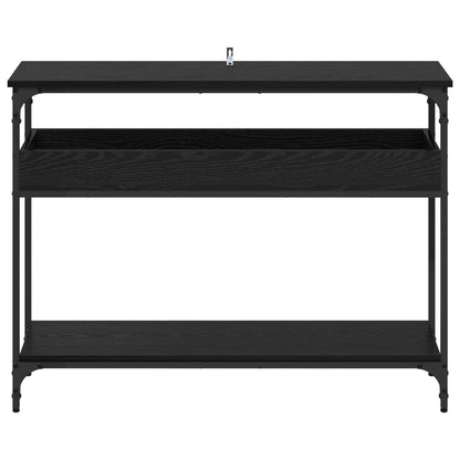 Console Table Black oak 100 x 29 x 75 cm Engineered wood