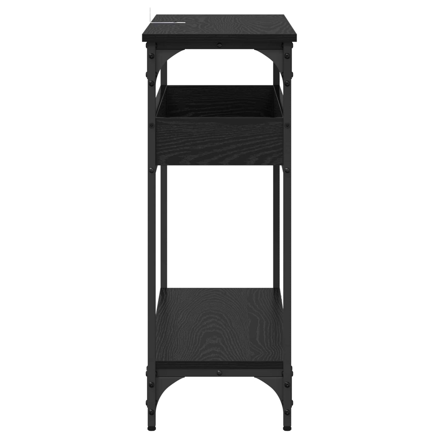 Console Table Black oak 100 x 29 x 75 cm Engineered wood