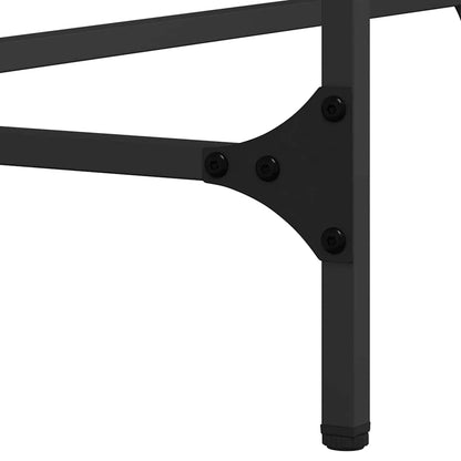 Console Table Black Oak 140 x 29 x 75 cm Engineered Wood