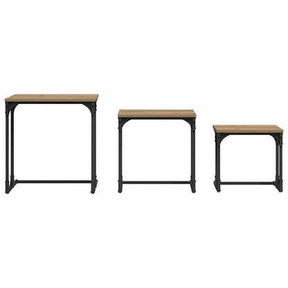 Nesting Coffee Table 3 pcs Artisan oak Engineered wood