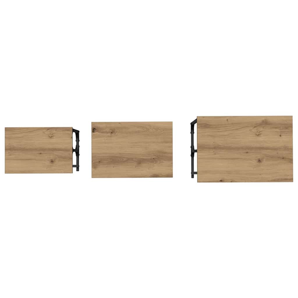 Nesting Coffee Table 3 pcs Artisan oak Engineered wood