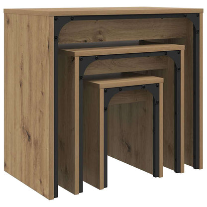 Coffee Table 3 pcs Artisan Oak Engineered wood