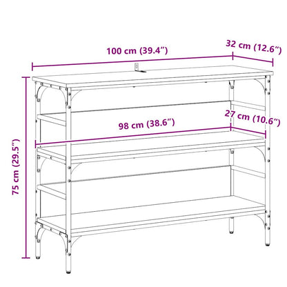 Console Table Artisan oak 100 x 32 x 75 cm Engineered wood