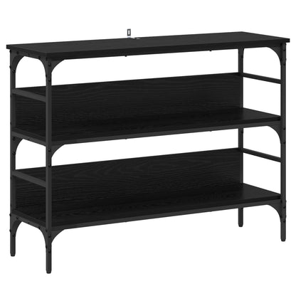 Console Table Black oak 100 x 32 x 75 cm Engineered wood