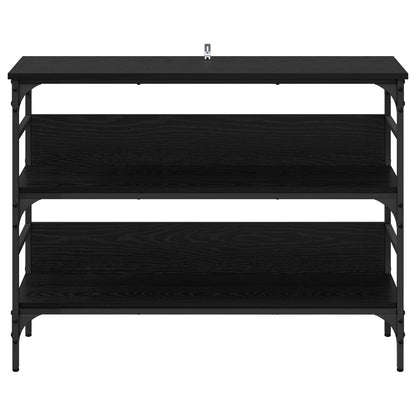 Console Table Black oak 100 x 32 x 75 cm Engineered wood