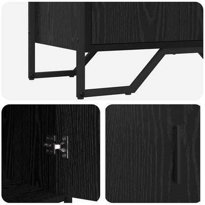 Sideboard with Drawer Black Oak 79.5 x 35.5 x 74.5 cm