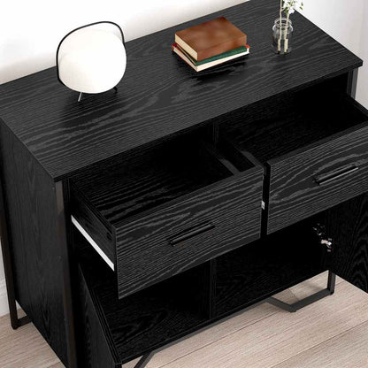 Sideboard with Drawer Black Oak 79.5 x 35.5 x 74.5 cm