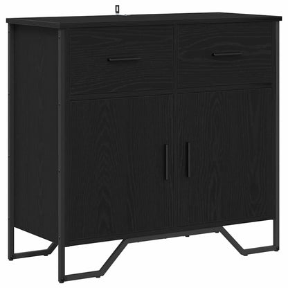Sideboard with Drawer Black Oak 79.5 x 35.5 x 74.5 cm