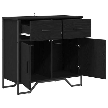 Sideboard with Drawer Black Oak 79.5 x 35.5 x 74.5 cm