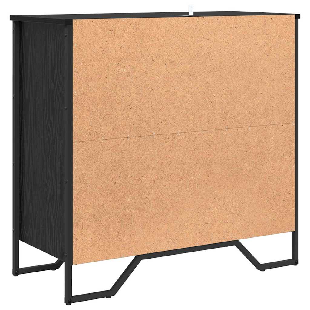 Sideboard with Drawer Black Oak 79.5 x 35.5 x 74.5 cm