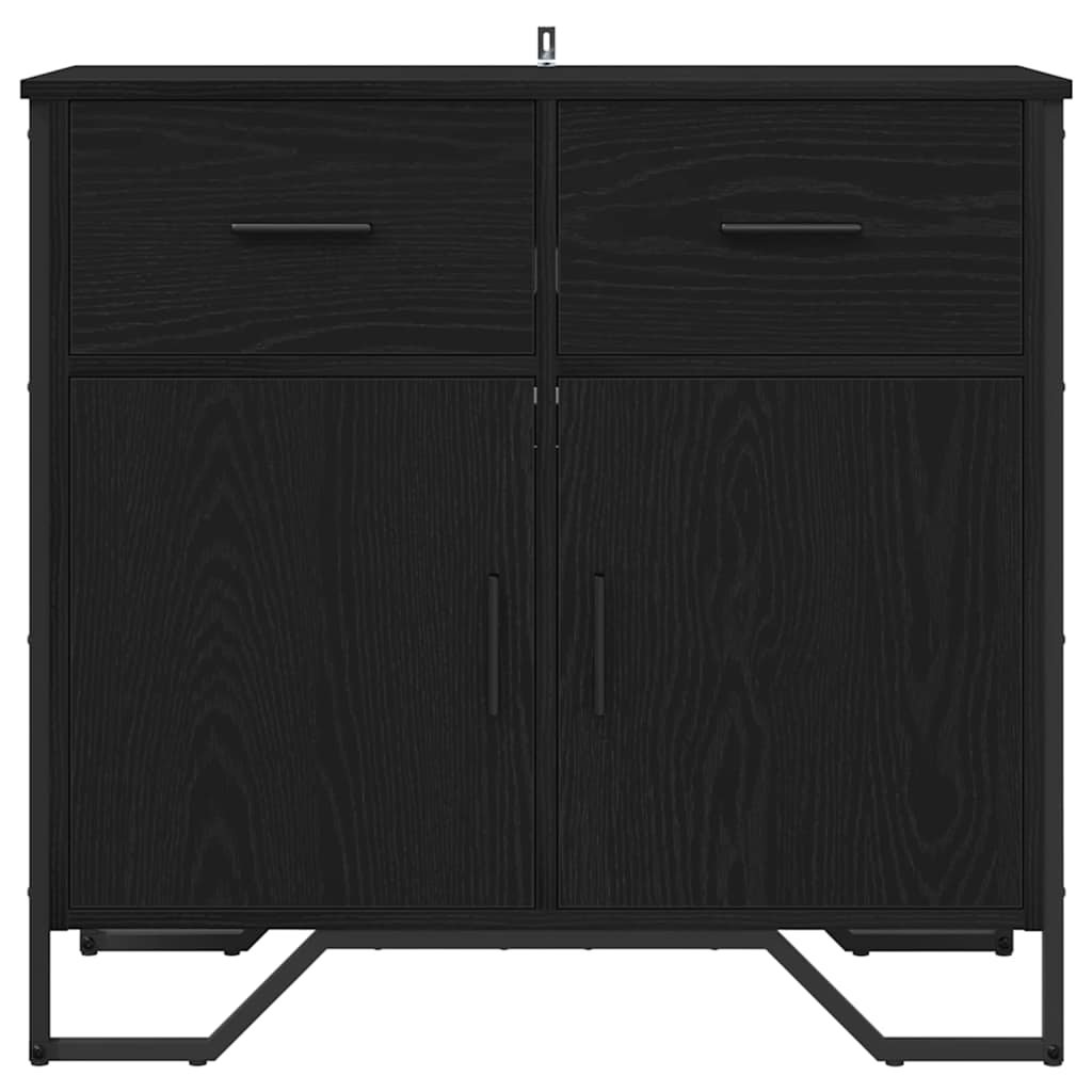 Sideboard with Drawer Black Oak 79.5 x 35.5 x 74.5 cm