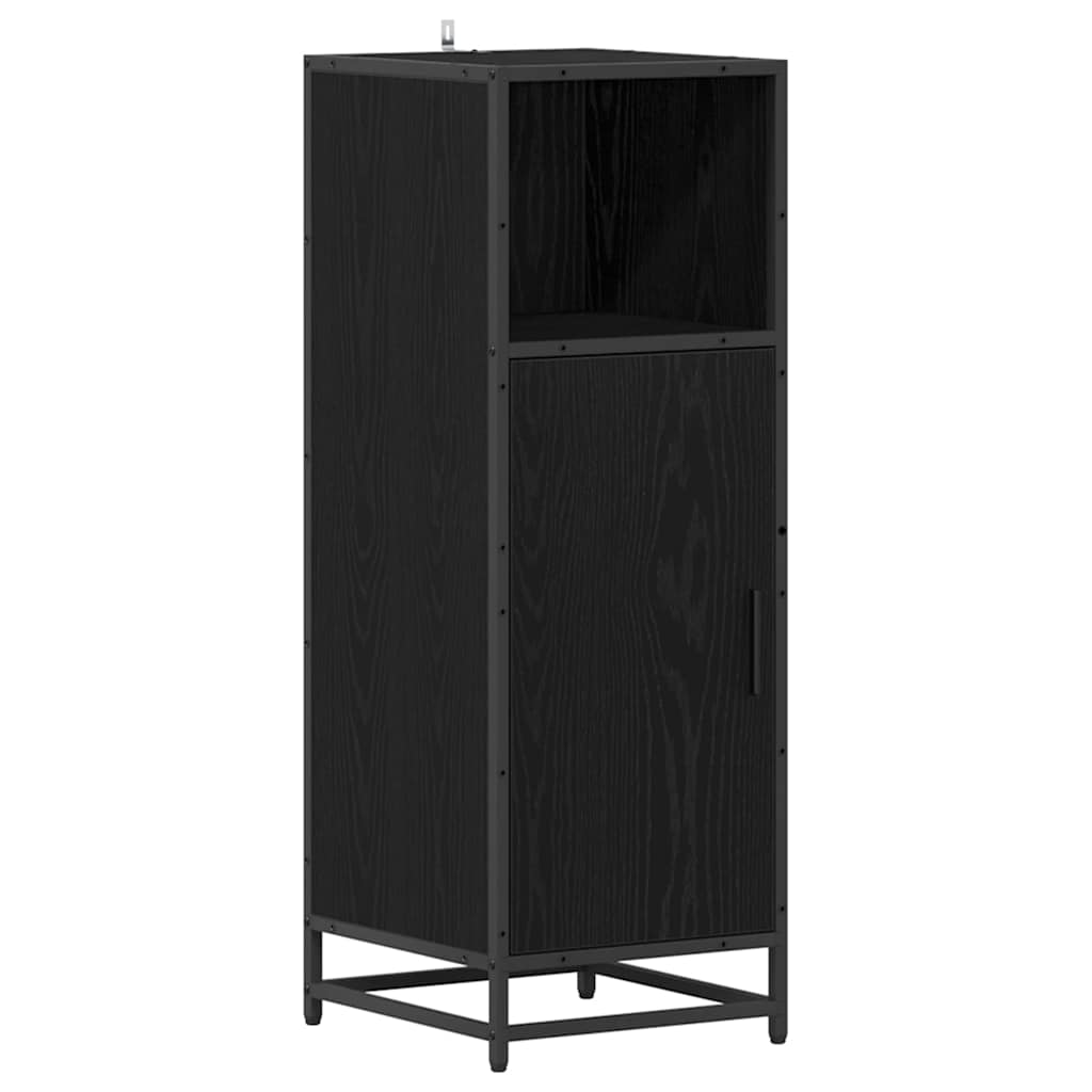 Bathroom Furniture Set with Shelf Black Oak 35 x 37.5 x 100 cm