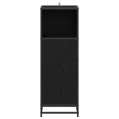 Bathroom Furniture Set with Shelf Black Oak 35 x 37.5 x 100 cm