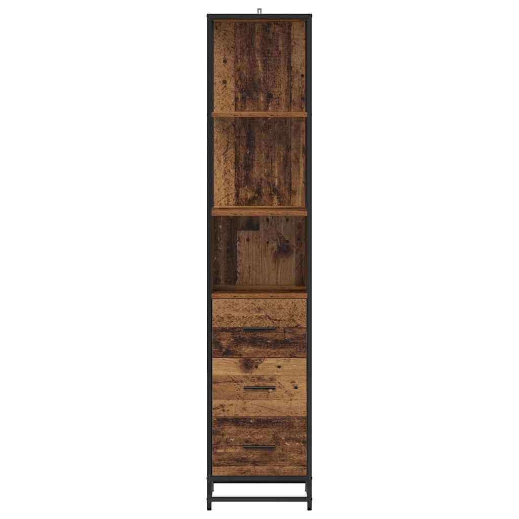 Bathroom Furniture Set with Drawer Old Wood 35 x 37.5 x 166 cm