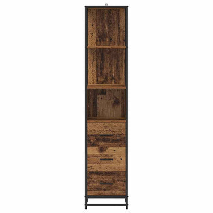 Bathroom Furniture Set with Drawer Old Wood 35 x 37.5 x 166 cm