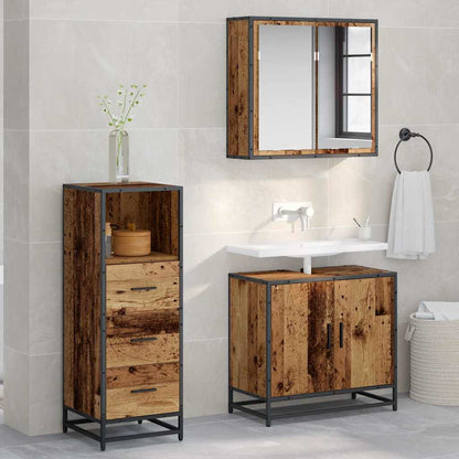 Bathroom Furniture Set with Drawer Old Wood 35 x 37.5 x 100 cm