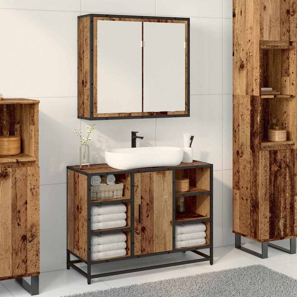 Wall Shelf with Shelf Wall-mounted Old Wood 65 x 20 x 60 cm
