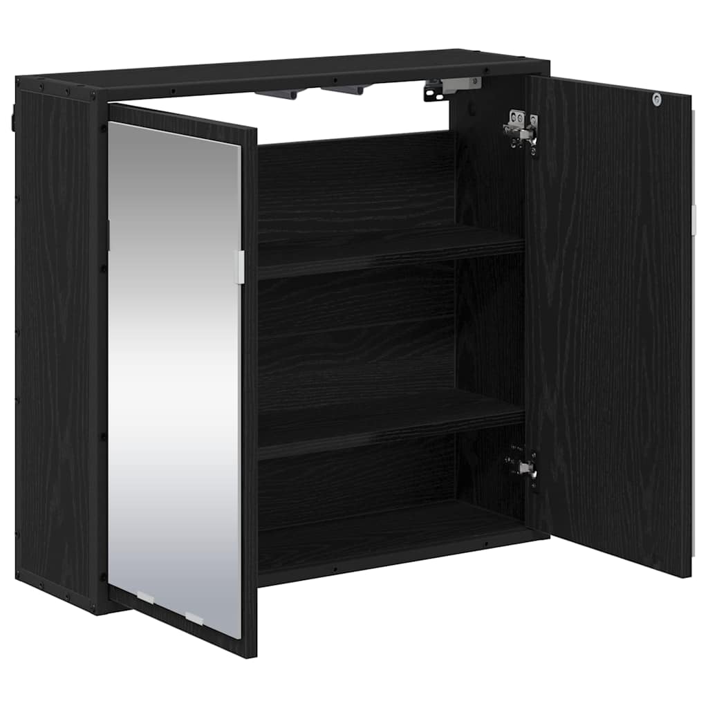 Wall Shelf with Shelf Wall-mounted Black Oak 65 x 20 x 60 cm