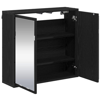 Wall Shelf with Shelf Wall-mounted Black Oak 65 x 20 x 60 cm