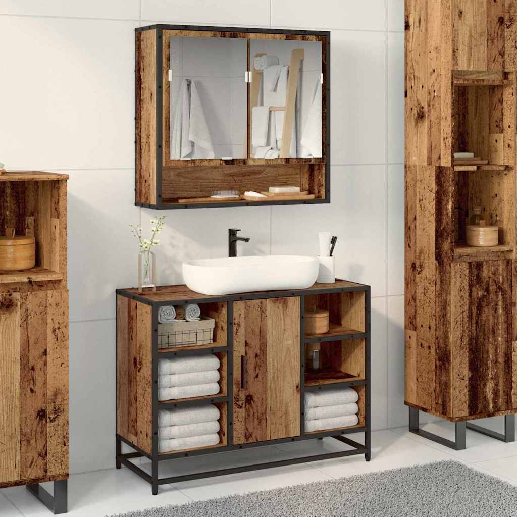 Wall Shelf with Shelf Wall-mounted Old Wood 65 x 20 x 60 cm