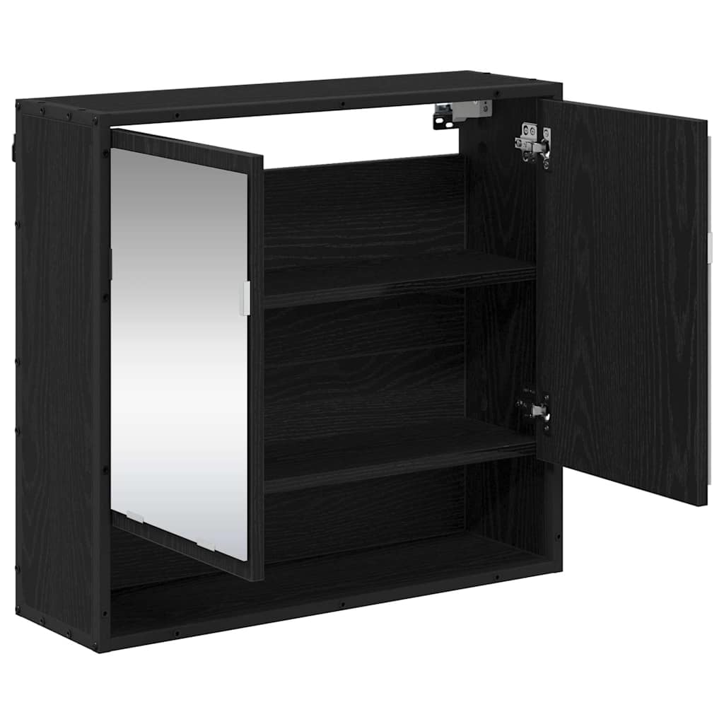 Wall Shelf with Shelf Wall-mounted Black Oak 65 x 20 x 60 cm