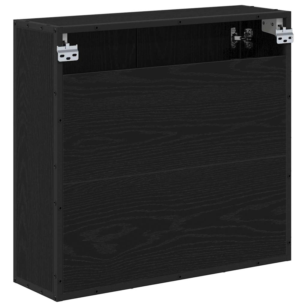 Wall Shelf with Shelf Wall-mounted Black Oak 65 x 20 x 60 cm