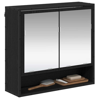 Wall Shelf with Shelf Wall-mounted Black Oak 65 x 20 x 60 cm
