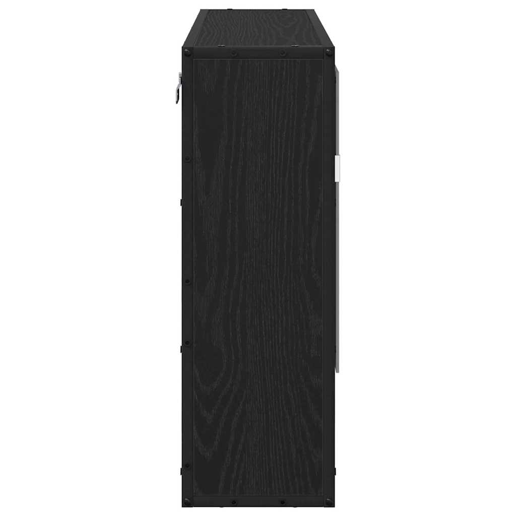 Wall Shelf with Shelf Wall-mounted Black Oak 65 x 20 x 60 cm