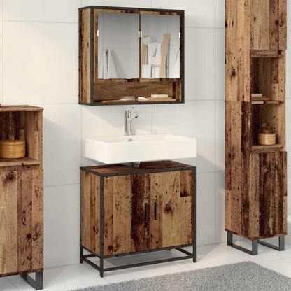 Bathroom Sink Cabinet Old Wood 65 x 33 x 60 cm Engineered wood