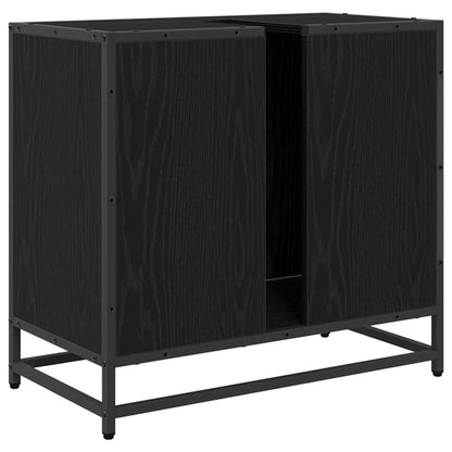 Bathroom Sink Cabinet Black Oak 65 x 33 x 60 cm Engineered wood