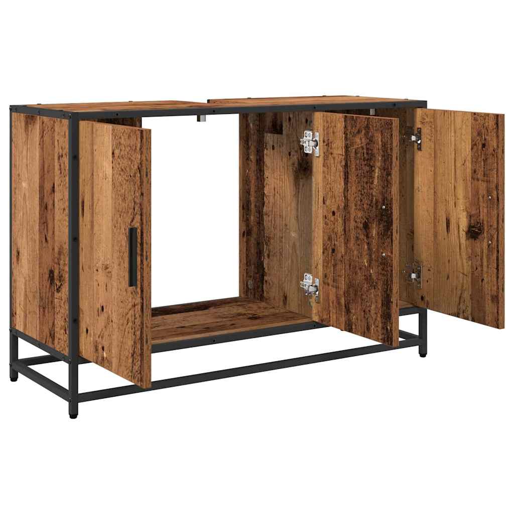 Bathroom Cabinet Old Wood 90 x 33 x 60 cm Engineered Wood