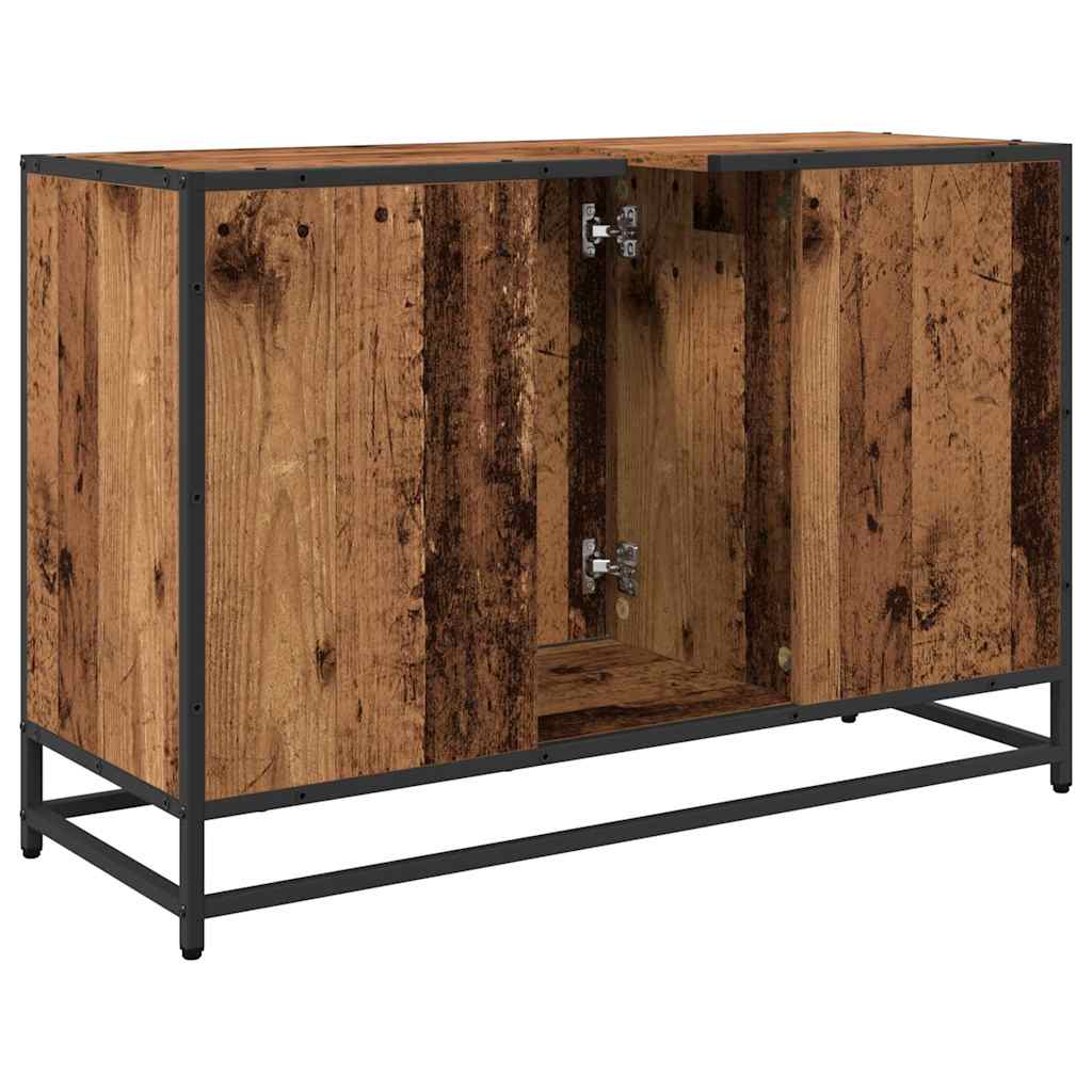 Bathroom Cabinet Old Wood 90 x 33 x 60 cm Engineered Wood