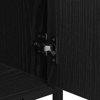 Bathroom Cabinet Black Oak 90 x 33 x 60 cm Engineered Wood
