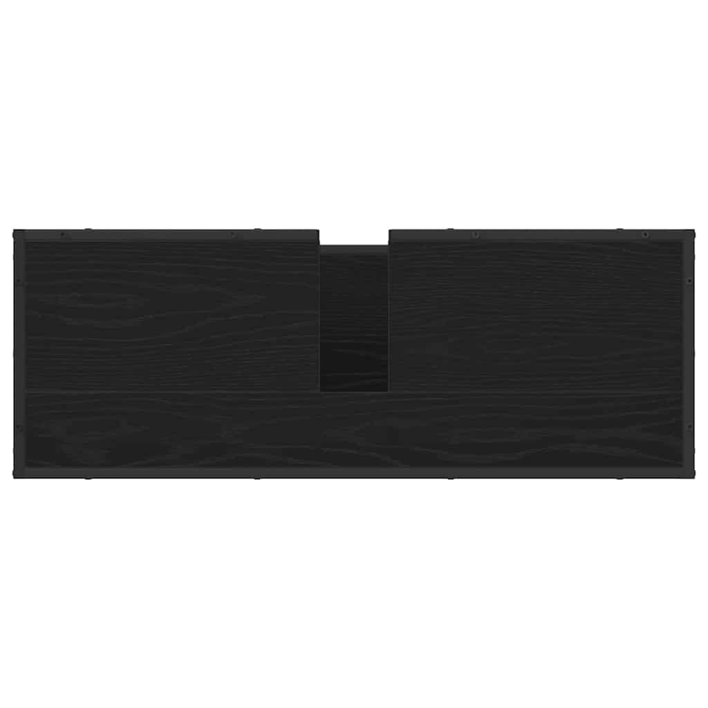 Bathroom Cabinet Black Oak 90 x 33 x 60 cm Engineered Wood