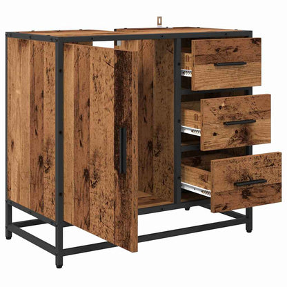 Bathroom Cabinet Old Wood 65 x 33 x 60 cm Engineered Wood