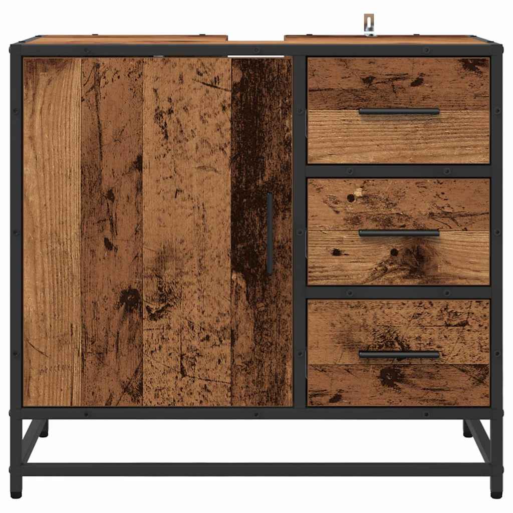 Bathroom Cabinet Old Wood 65 x 33 x 60 cm Engineered Wood