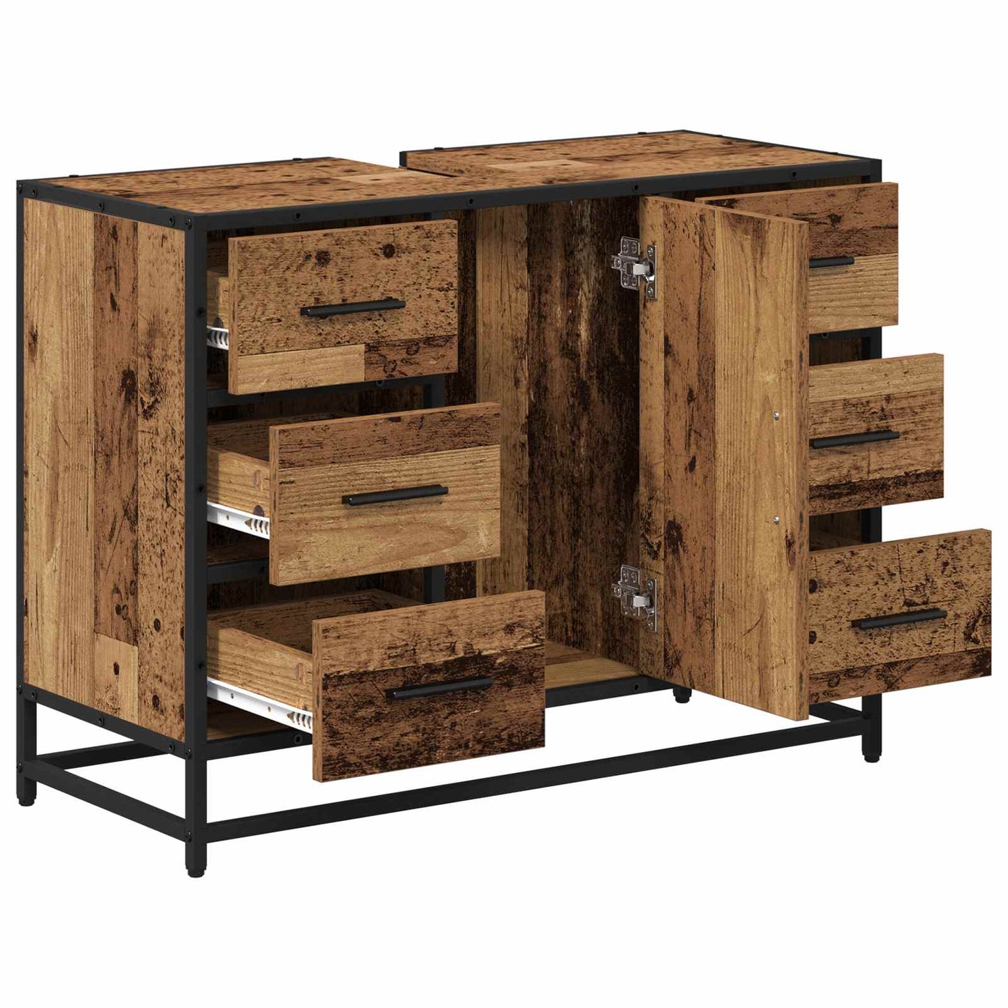 Bathroom Cabinet Old Wood 80 x 33 x 60 cm Engineered Wood