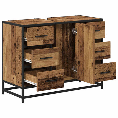 Bathroom Cabinet Old Wood 80 x 33 x 60 cm Engineered Wood