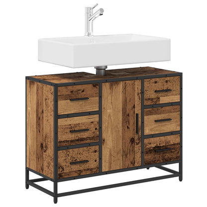 Bathroom Cabinet Old Wood 80 x 33 x 60 cm Engineered Wood