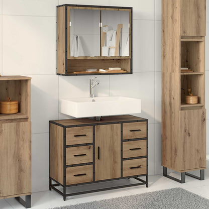 Bathroom Cabinet Artisan Oak 80 x 33 x 60 cm Engineered Wood
