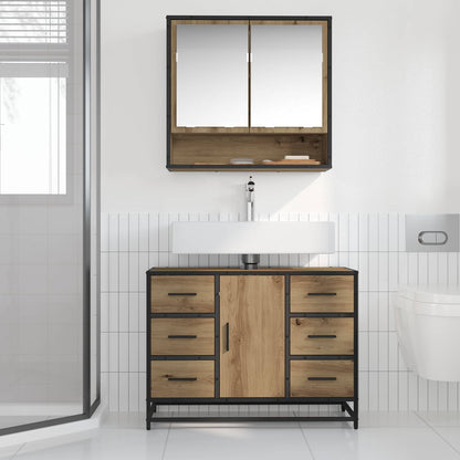 Bathroom Cabinet Artisan Oak 80 x 33 x 60 cm Engineered Wood