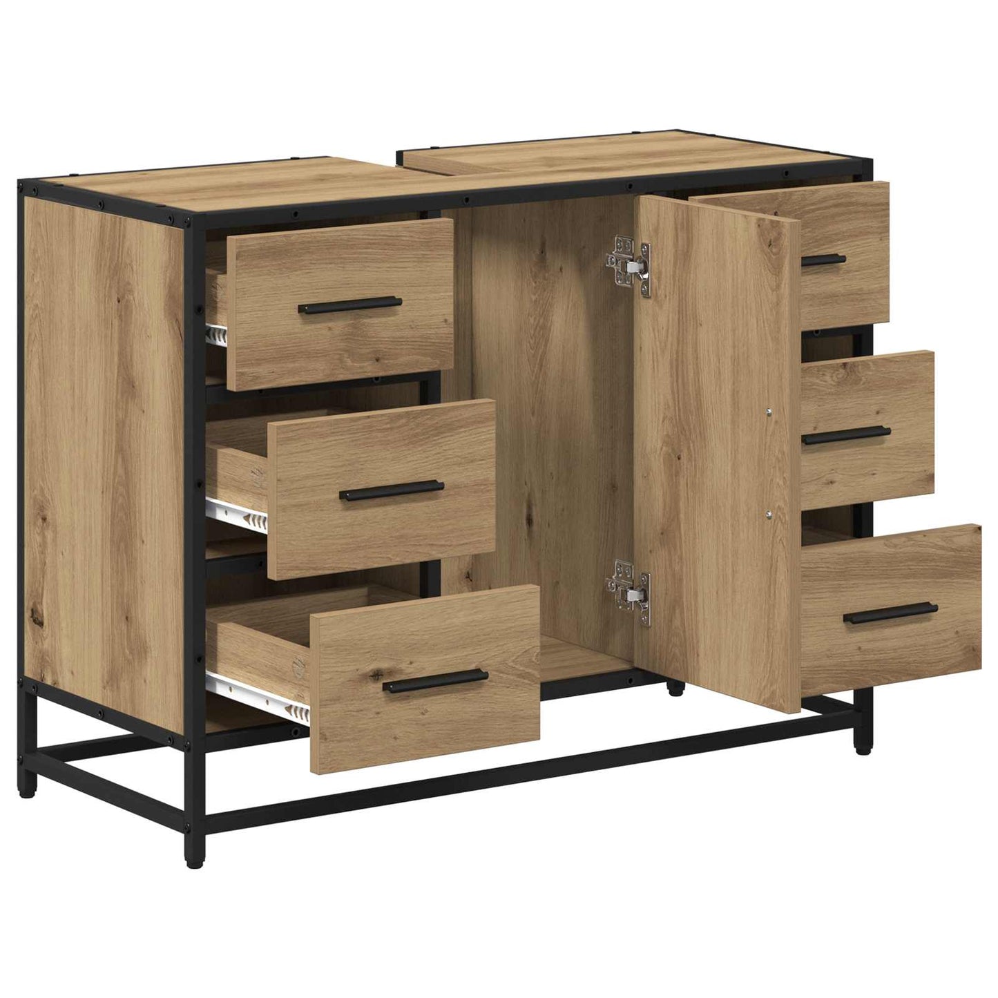 Bathroom Cabinet Artisan Oak 80 x 33 x 60 cm Engineered Wood