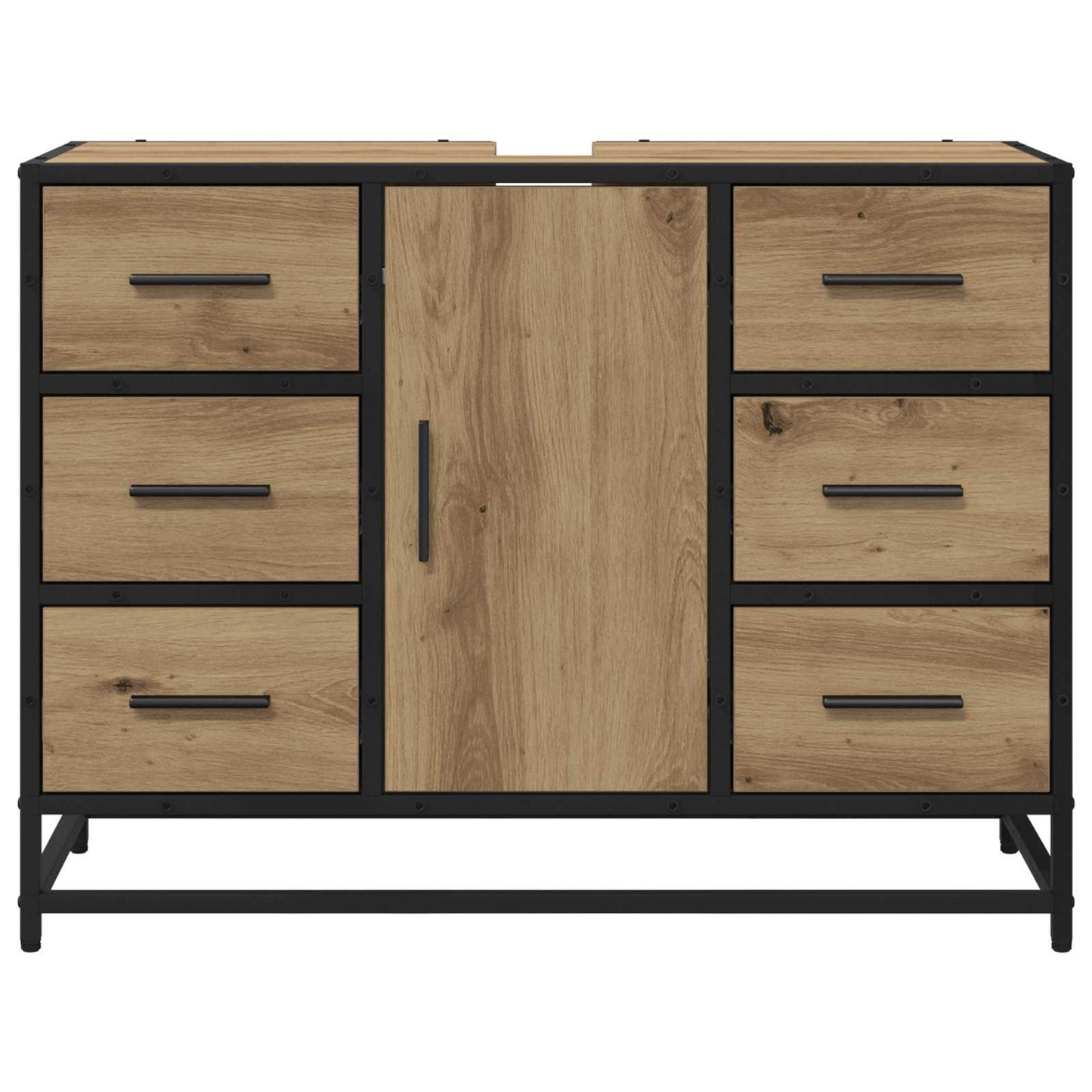 Bathroom Cabinet Artisan Oak 80 x 33 x 60 cm Engineered Wood