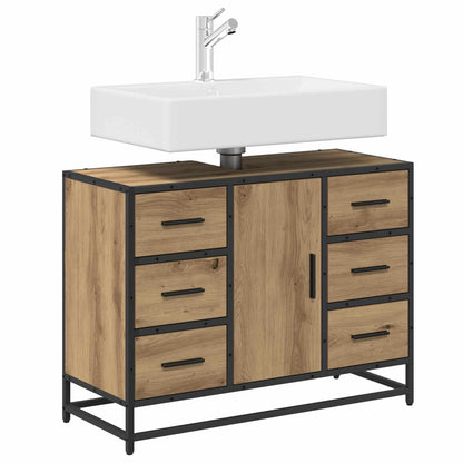 Bathroom Cabinet Artisan Oak 80 x 33 x 60 cm Engineered Wood