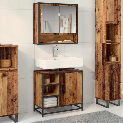Bathroom Cabinet Old Wood 65 x 33 x 60 cm Engineered Wood