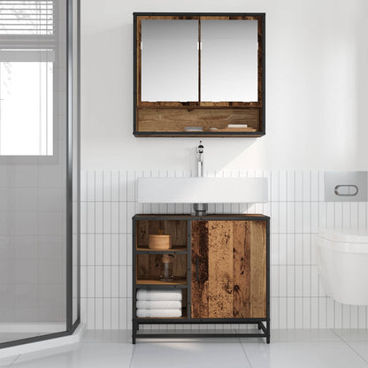Bathroom Cabinet Old Wood 65 x 33 x 60 cm Engineered Wood